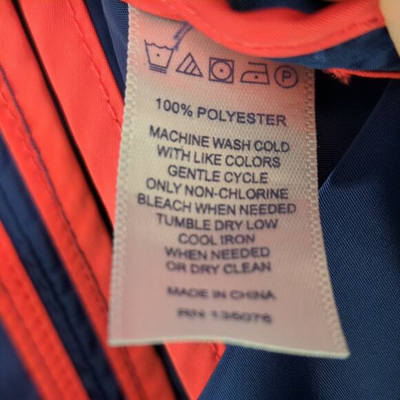 C Wonder Women's M Navy Full Zip Jacket w/ Hood, Gold Hardware, Coastal Preppy - Picture 4 of 6